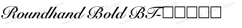 Roundhand Bold BT字体转换